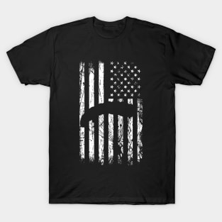 Cool Skydiving Skydiver American Flag Skydive T-Shirt